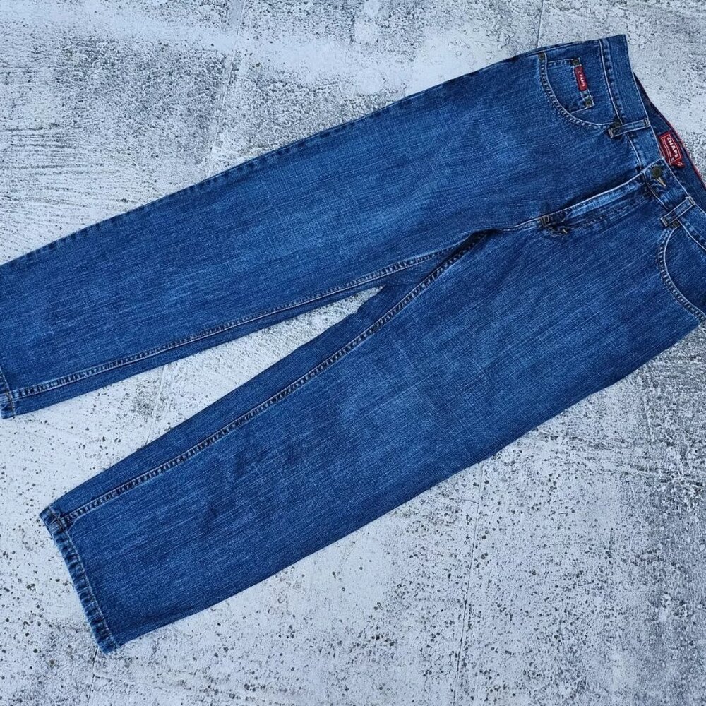 Chaps Men Jeans Denim Straight Wide Leg Cotton Jeans Size W34 L30 - Picture 2 of 9
